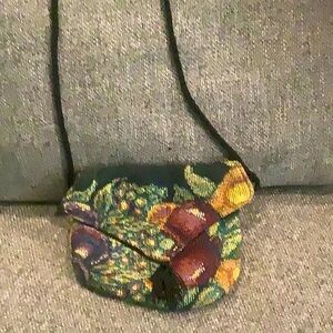 Floral Tapestry Crossbody Bag